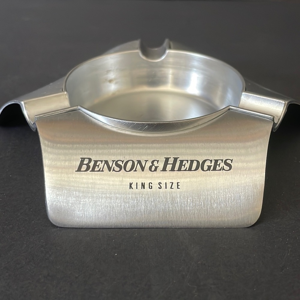 Benson & Hedges Metal Ashtray Barware Tobacco Collectible
